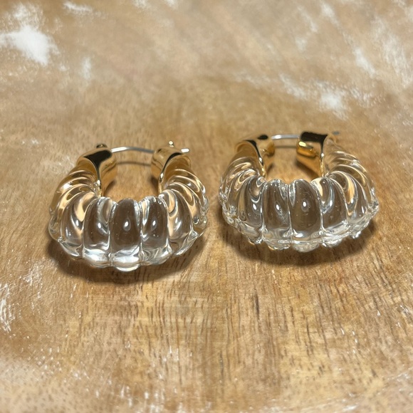 Christian Siriano Glass Gold Tone Drop Earrings - Picture 10 of 16